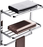 3-Tier Bathroom Shelf with Towel Bars, Stainless Steel Wall Mounting Rack,29-1/4 Inch