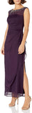 Women's Long Column Dress with Sweetheart Neck (Petite and Regular)