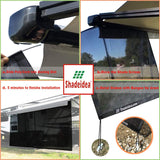 Shadeidea RV Sun Shade Screen for Awning - 9' X 15' 5'' Black Mesh Sunshade Motorhome Camping Trailer UV Sunblocker Canopy Sunscreen Offer 3 Years Warranty