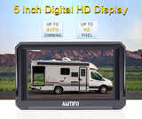 AMTIFO A6 HD 1080P Digital Wireless Backup Camera Kit with Stable Signal,5 Inch Split/Full Screen Rear View System for Trucks,Cars,Campers,Vans