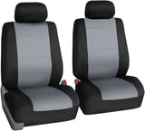 FH Group FB083GRAY115 Full Set Seat Cover (Neoprene Waterproof Airbag Compatible and Split Bench Gray)