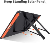 SolarSaga 60W Solar Panel for Explorer 160/240/500 as Portable Solar Generator, Portable Foldable Solar Charger for Summer Camping Van RV(Can't Charge Explorer 440/ PowerPro)