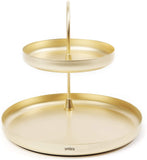 Umbra Poise Large Jewelry Tray, Double Jewelry Tray, Attractive Jewelry Storage You Can Leave Out, Two-Tiered Jewelry Tray, Matte Brass Finish