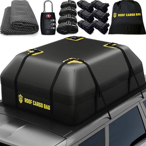 Car Top Carrier Roof Bag 15 or 20 Cubic +Protective Mat +Easy to Install