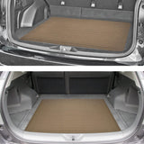 Heavy Duty 5pc Front & Rear Rubber Mats w/ Trunk Liner - All Weather Protection - Universal Car Truck SUV - Beige