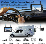 Wireless Backup Camera, DOUXURY IP69 Waterproof 170° Wide View Angle HD 1080P Backup Camera + HD LCD 7" Monitor, Digital Wireless Backup Camera System for Truck Pickup Trailer Camper Bus RV 5th Wheel