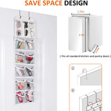 Crystal Clear Over The Door Organizer with Eyeglass Slots for Cosmetics,Toys and Sundries Storage