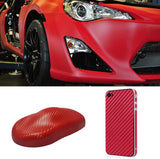 Silence Shopping 3D Carbon Fiber Vinyl Car DIY Wrap Sheet Roll Film Sticker Decal - Red Color 127X30cm 50"X11.8" (Red)