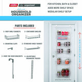 Grayline 410248, Deluxe Back of Door/Wall Storage System, White