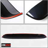 ICBEAMER 37.8" 980mm Universal Fit Auto Moon Sunroof Wind Deflector Black Dark Smoke Smooth w/Waterproof Tape