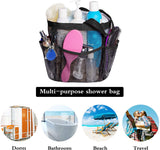 Attmu Mesh Shower Caddy Basket for College Dorm Room Essentials, Hanging Portable Tote Bag Toiletry for Bathroom Accessories