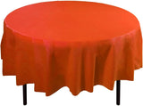 12-Pack Premium Plastic Tablecloth 84in. Round Table Cover - Lavender