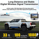 AMTIFO A6 HD 1080P Digital Wireless Backup Camera Kit with Stable Signal,5 Inch Split/Full Screen Rear View System for Trucks,Cars,Campers,Vans