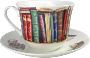 Roy Kirkham Creative Writing Book Lovers Breakfast Tea cup and Saucer Set Fine Bone China England