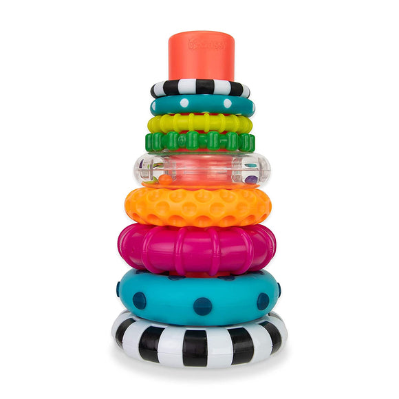 Stacks of Circles Stacking Ring STEM Learning Toy, 9 Piece Set, Age 6+ Months