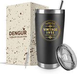 70th birthday gifts for dad mom, Double Wall Vacuum Insulated tumbler, Men 70th Birthday Gift Ideas, 1951 Birthday Gifts for Men, 70 year old gifts for women (20 oz, Black)