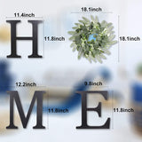 Wooden Home Sign Wall Hanging Decor - Wood Home Letters for Wall Art with Artificial Eucalyptus Wreath Rustic Home Decor, Wall Decor for Living Room Kitchen Housewarming Gift