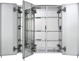 Croydex Grove Triple Door Tri-View Aluminium Cabinet with Hang N Lock Fitting System, 61 x 66 cm