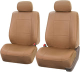 FH Group PU001102 PU Leather Seat Covers (Gray) Front Set – Universal Fit for Cars Trucks & SUVs