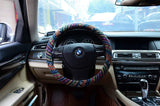 Valleycomfy Boho Universal 15 inch Steering Wheel Covers with Cloth for Women