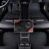 Muchkey car Floor Mats fit for 95% Custom Style Luxury Leather All Weather Protection Floor Liners Full car Floor Mats Black