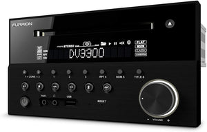 Furrion 120W 2-Zone Entertainment System with a Built-in DVD Player. Supports CD, DVD, MP3, WMA, MP4, AVI, AM & FM Radio with USB, Bluetooth 4.0, NFC & Mobile App connectivity - DV3300S-BL