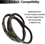 waltyotur 3PCS 30 Series Drive Belt 725 Replacement for Go Kart Torque Converter Go-Karts Engine Drive Belt Clutch Belts 9.100.018-725