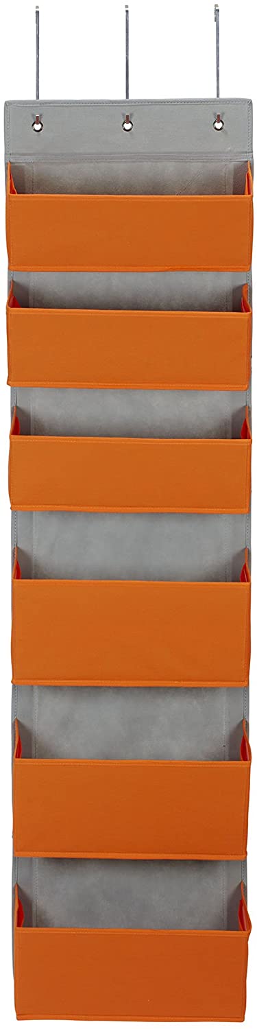 Household Essentials 2168-1 Over-the- Over-the-Door Organizer, Orange