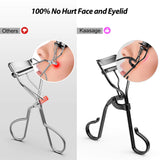 Eyelash Curler Curling Eyelashes Naturally in Few Seconds, keep for 24 Hours, Total of 6 Silicone Pads, Not Pinch Eyelids and Face, Fit All People.