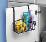 Spectrum Diversified Contempo Storage Basket Over the Cabinet, Steel Wire, Sink Organizer for Kitchen & Bathroom, Medium, Bronze