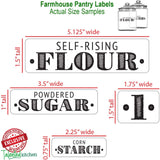 Talented Kitchen 144 White Farmhouse Pantry Labels – White Pantry Label Sticker Ingredients. Water Resistant, Food Jar Labels. Jar Decals for Pantry Organization Storage (Set of 144 – White Farmhouse)