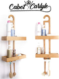 Shower Rack Bathroom Shower Organizer | Bamboo Hanging Shower Caddy | Shower Organizers | Shower Holder for Shampoo and Soap | Over The Shower Head Rust Proof Shower Storage Hanging | Shower Holder