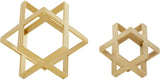 Deco 79 "Set of 2 Gold Metal Glam Geometric Sculpture, 5"", 7""", Small