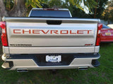 Tailgate Insert Letters Compatible for 2019-2021 Chevrolet Slverado - 3M Adhesive and 3D Raised Tailgate Letters