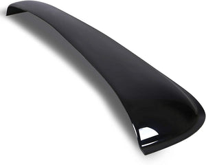 ICBEAMER 37.8" 980mm Universal Fit Auto Moon Sunroof Wind Deflector Black Dark Smoke Smooth w/Waterproof Tape