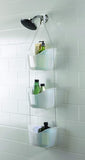 Umbra 022360-670 Bask, White Hanging Shower Caddy, Bathroom Storage and Organizer for Shampoo, Conditioner, Bath Supplies and Accessories, 11-1/4" x 5-1/4" x 36-1/2" h