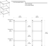 Gatco 1351 3-Tier Rectangle Taboret in Chrome