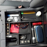 JDMCAR Center Console Organizer Compatible with 2014-2019 2020 2021 Toyota Tundra Accessories, Insert ABS Black Materials Tray, Armrest Secondary Storage Box - Full Tray