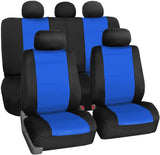 FH Group FB083GRAY115 Full Set Seat Cover (Neoprene Waterproof Airbag Compatible and Split Bench Gray)