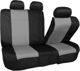 FH Group FB083GRAY115 Full Set Seat Cover (Neoprene Waterproof Airbag Compatible and Split Bench Gray)