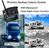 Wireless Backup Camera, DOUXURY IP69 Waterproof 170° Wide View Angle HD 1080P Backup Camera + HD LCD 7" Monitor, Digital Wireless Backup Camera System for Truck Pickup Trailer Camper Bus RV 5th Wheel