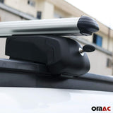 OMAC Automotive Exterior Accessories Roof Rack Crossbars | Aluminum Silver Roof Top Cargo Racks | Luggage Ski Kayak Bike Carriers Set 2 Pcs | Fits Kia Seltos 2021