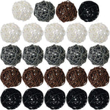 DomeStar Rattan Ball, 24PCS 2 Inch Decorative Balls Orbs Vase Bowl Fillers