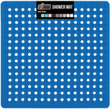 Gorilla Grip Patented Shower Stall Mat, 21x21 Bath Tub Mats, Washable, Square Bathroom Mats for Showers with Drain Holes, Suction Cups, White