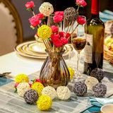 DomeStar Rattan Ball, 24PCS 2 Inch Decorative Balls Orbs Vase Bowl Fillers