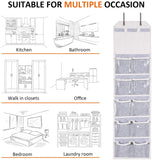 Crystal Clear Over The Door Organizer with Eyeglass Slots for Cosmetics,Toys and Sundries Storage