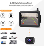 720P HD Wireless Backup Camera, Support 2 Cameras with Digital Wireless Signal, Waterproof Rear View Camera, 5″ TFT-LCD HD Monitor Ideal for SUV/Van/Trucks/Mini RV/Pickup (BOSCAM K7 Pro)