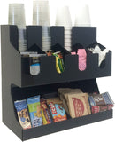 Mind Reader Coffee Condiment and Accessories Caddy Organizer, For Coffee Cups, Stirrers, Snacks, Sugars, etc. Black