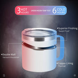 COKTIK 14 oz Mug, Stainless Steel, Vacuum Insulated Coffee Cup With Lid