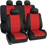 FH Group FB083GRAY115 Full Set Seat Cover (Neoprene Waterproof Airbag Compatible and Split Bench Gray)